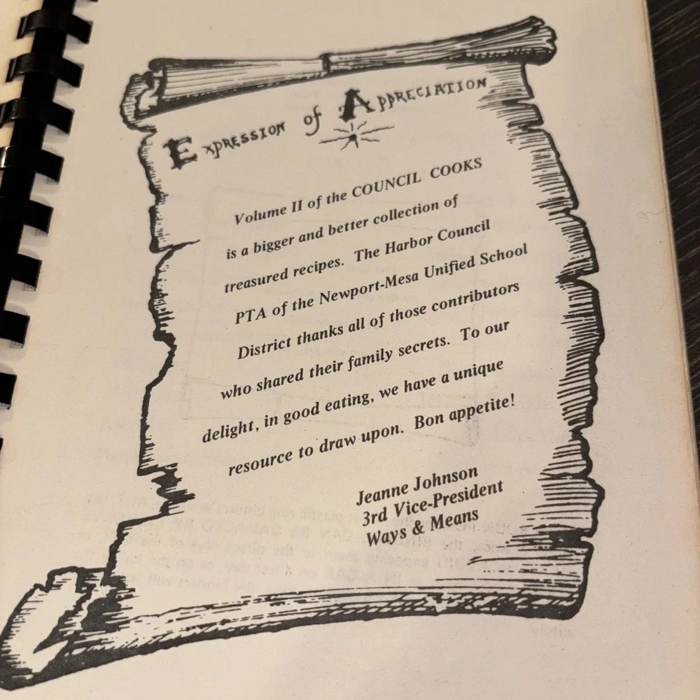 The Council Cooks Volume II Vintage‎ 1978 Harbor Council PTA